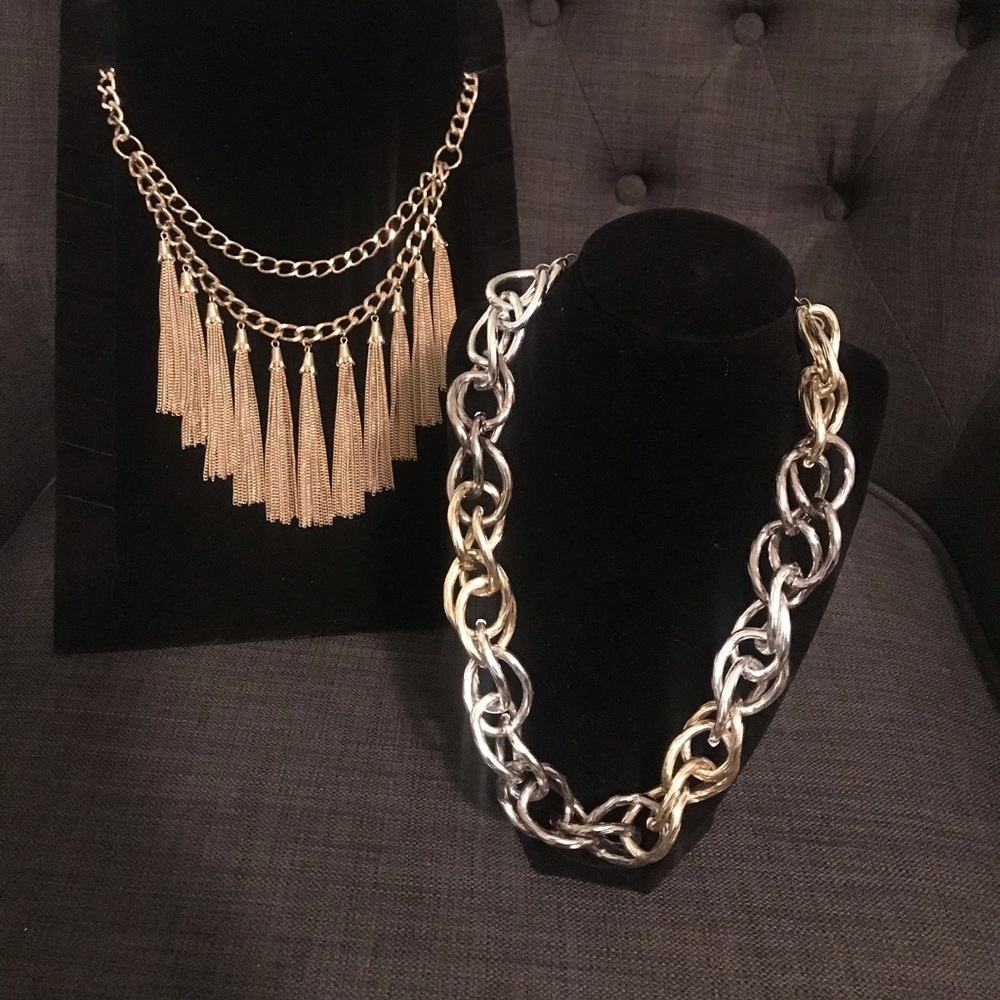 ✨Tri-color Links— Statement Necklace✨